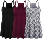 Black, burgundy and grey print nursing camisoles
