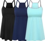 Black, navy and aqua cotton nursing tanks