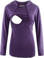 Purple heather breastfeeding sweatshirt
