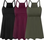 Black, burgundy and army green maternity nursing tanks