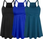 Black, royal blue and teal cotton nursing tanks