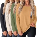 Camel nursing tee with beige, sage and dark grey tops