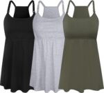 Black, grey and army green nursing tank tops