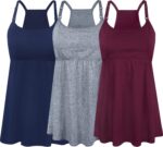 Navy, grey and burgundy cotton breastfeeding camis