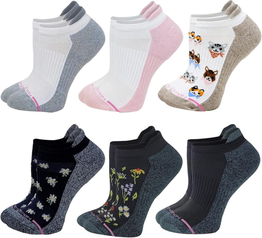 Breathable women's compression ankle socks
