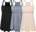Black, grey and nude cotton nursing tank tops