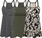 Stripe, army green and floral print breastfeeding camis