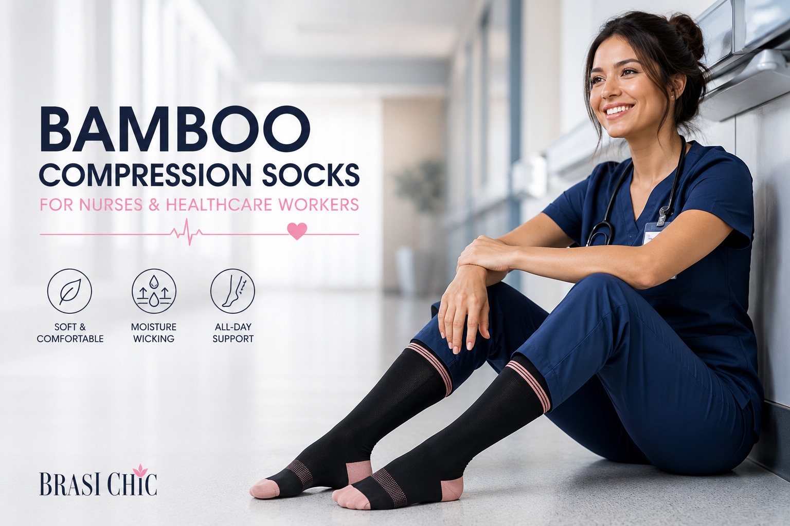 Bamboo Compression Socks for nursing