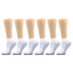 Dr. Motion Quarter Compression Socks for Women, White 2-Pack
