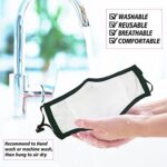 Cloth mask held under running water to show it is washable
