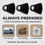 Three black masks shown for car, bag and wash rotation