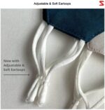 Close-up of the soft adjustable elastic ear loops