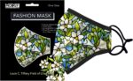 Louis C. Tiffany Lilies stained glass style print mask with package
