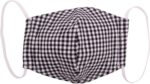 Black and white checker print cloth face mask