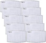 Ten white replacement filter inserts for cotton face masks