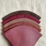 The Paris Pout set of five cotton linen masks in pink, rose and brown