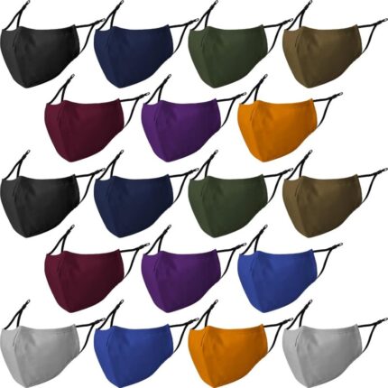 ATZNZIK reusable face masks 18 pack in nine colors
