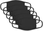 Fruit of the Loom unisex cotton face mask 5 pack in black